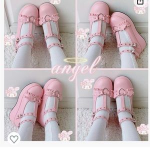 Pink Mary Jane shoes